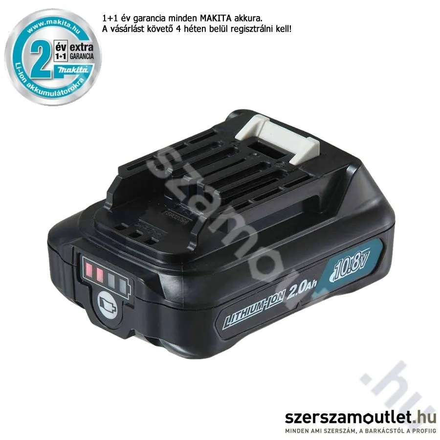 MAKITA BL1020B CXT Li-ion akkumulátor 10,8V/2,0Ah (eredeti) (632F35-5)