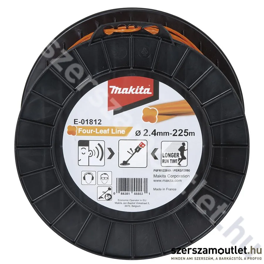 MAKITA Damil RT 4 élű narancs 2,4 mm, 225m (E-01812)
