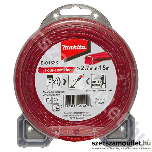 MAKITA Damil RT 4 élű piros 2,7 mm, 15m (E-01828)