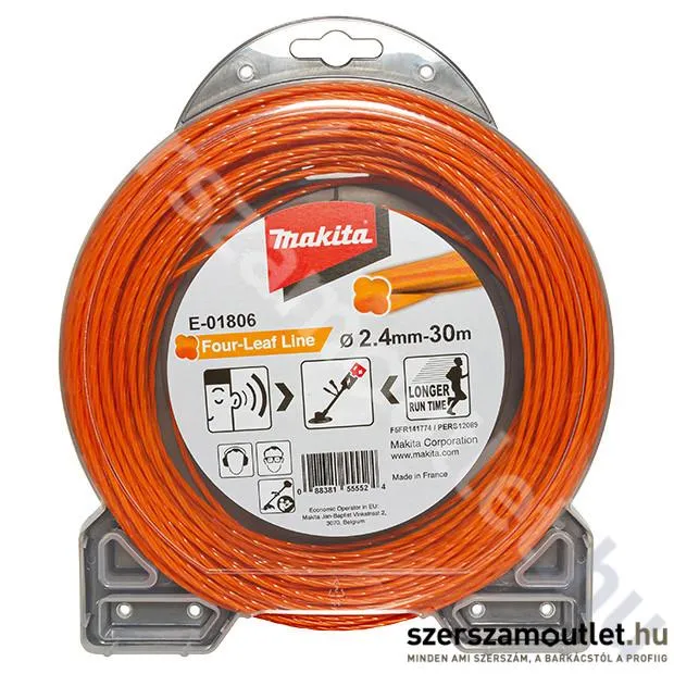 MAKITA Damil RT 4 élű narancs 2,4 mm, 30m (E-01806)