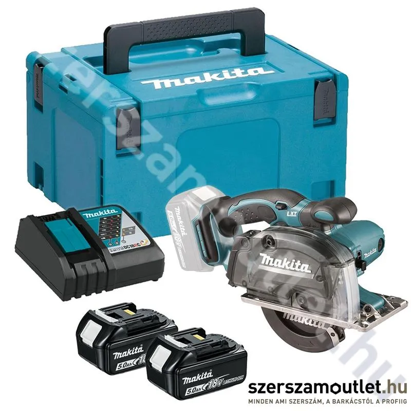 MAKITA DCS552RTJ Akkus fémvágó körfűrész MAKPAC kofferben (18V) (2x5,0Ah akku+töltő)