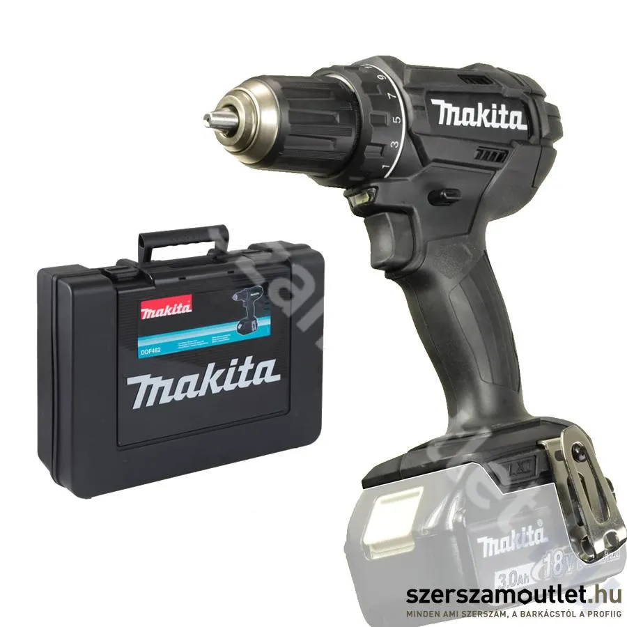 MAKITA DDF482ZKB Akkus fúró-csavarbehajtó kofferben (18V) (Akku és töltő nélkül!)