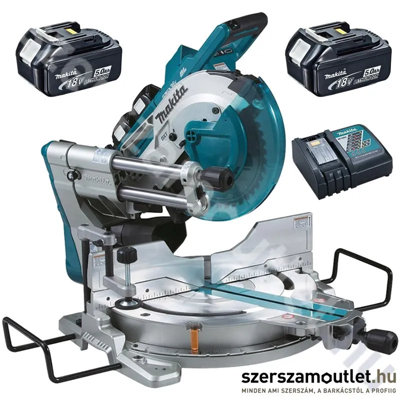 MAKITA DLS111PT2U Akkus gérvágó 260mm (2x18V/2x5,0Ah)akku töltő