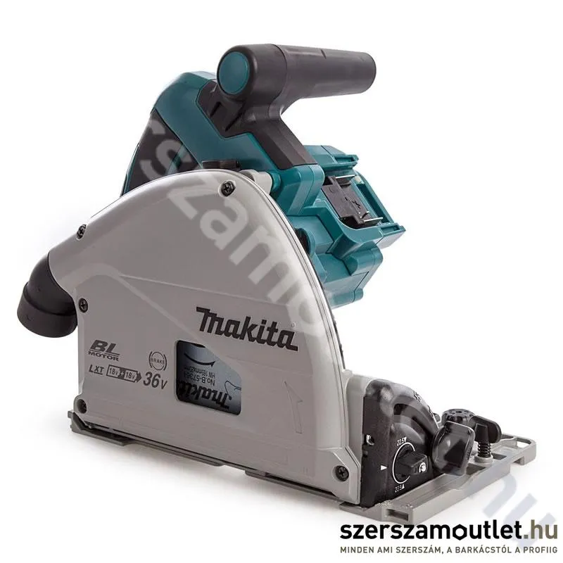 MAKITA DSP600Z Akkus szénkefementes merülő körfűrész (2x18V/165mm) (Akku és töltő nélkül!)