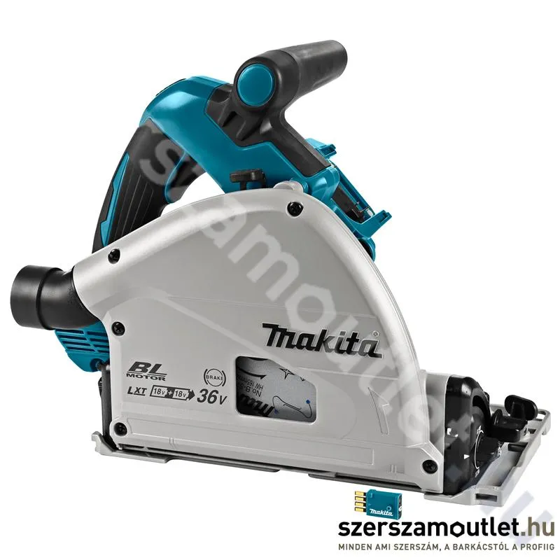 MAKITA DSP601ZU Akkus szénkefementes merülő körfűrész (36V/165mm) (Akku és töltő nélkül)