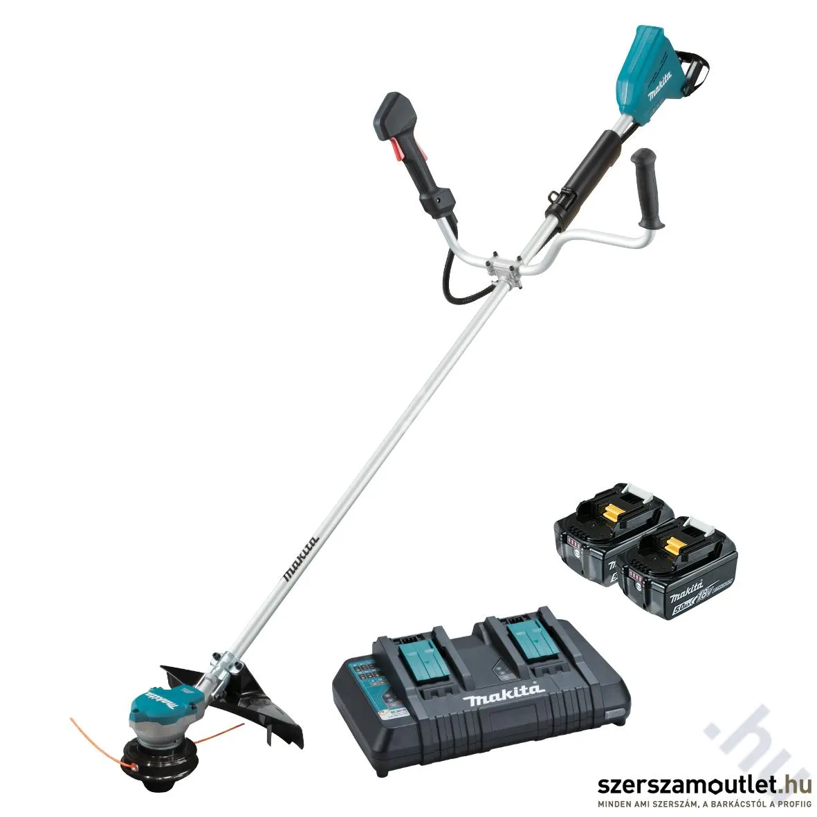 MAKITA DUR368APT2 Akkus szénkefementes fűkasza (2x18V) (2x5,0Ah/36V)