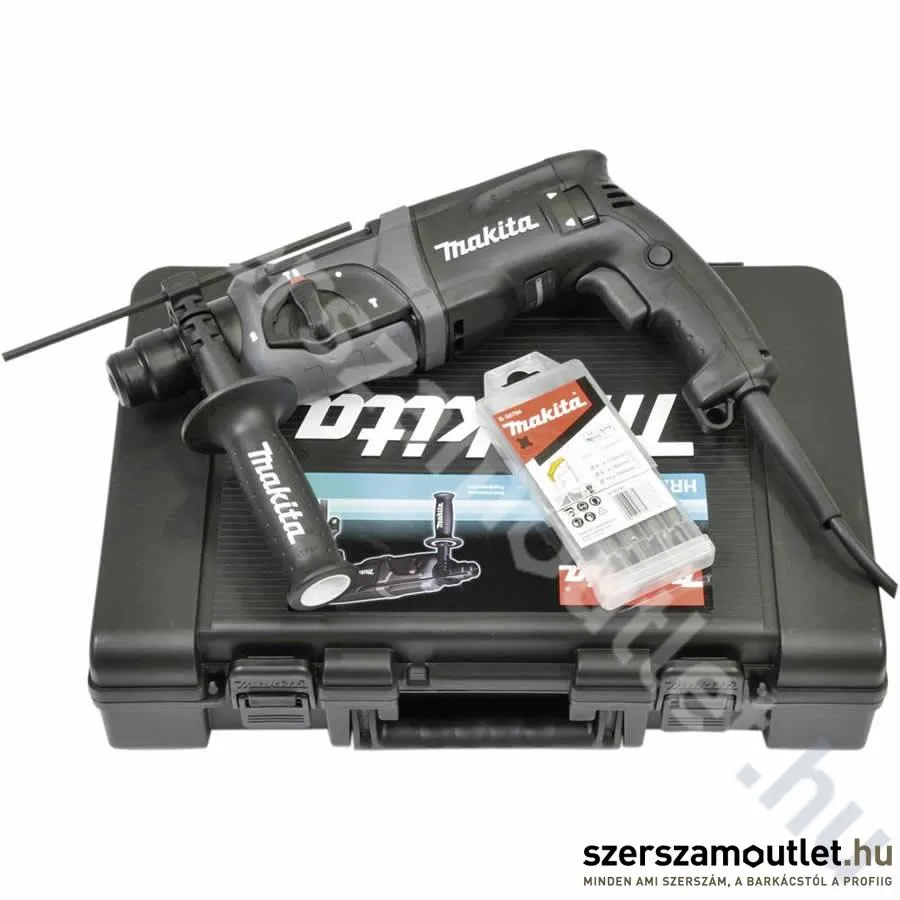 MAKITA HR2470BX40 Fúró-vésőkalapács kofferben (780W/2,4J) + 5 részes fúrószárkészlet (B-55784)