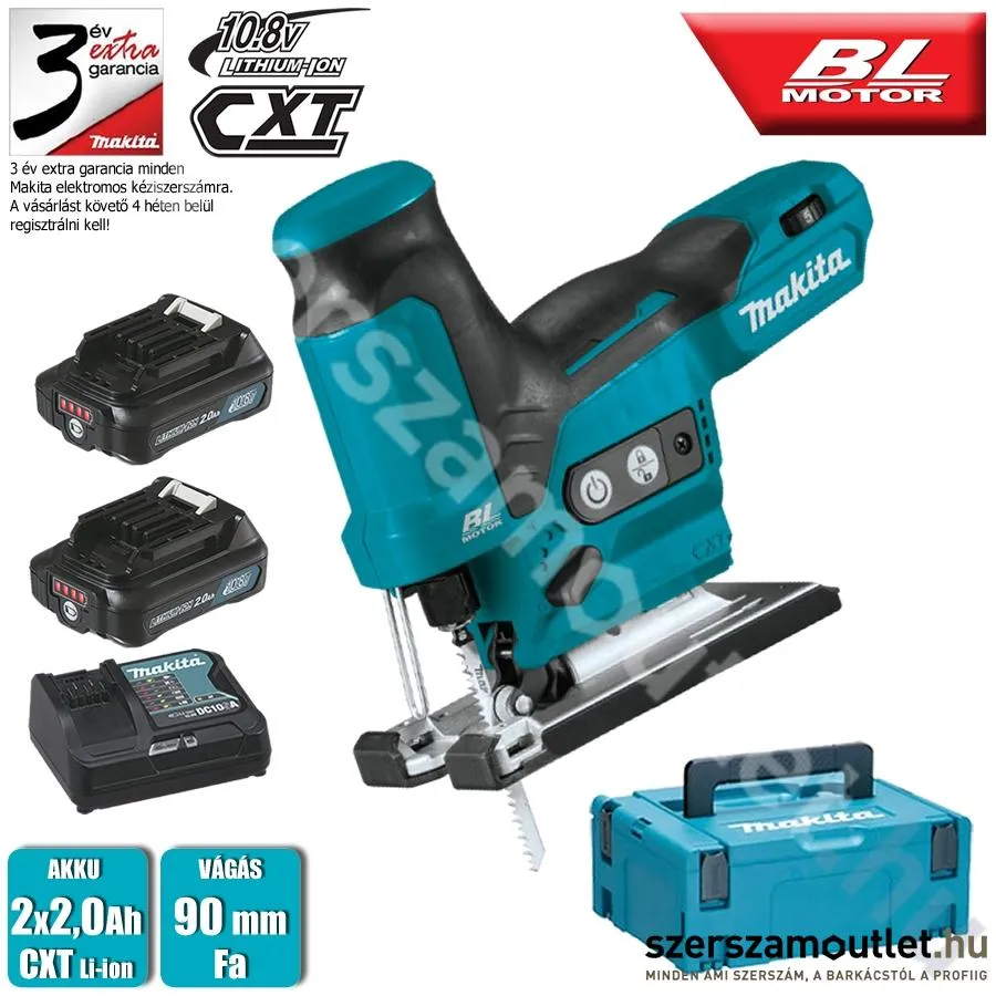 MAKITA JV102DSAJ Akkus szénkefementes szúrófűrész (2x2,0Ah/10,8V-CXT)