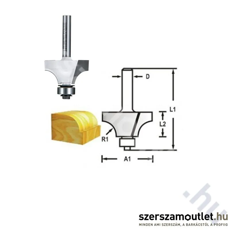 MAKITA Kerekítő kés, befogó: 6 átmérő: 19 rádiusz: 3,2 (D-48446)