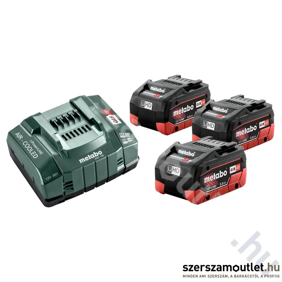 METABO BASIC-SET Akku + töltő szett (3×5,5Ah/18V LiHD) (685074000)