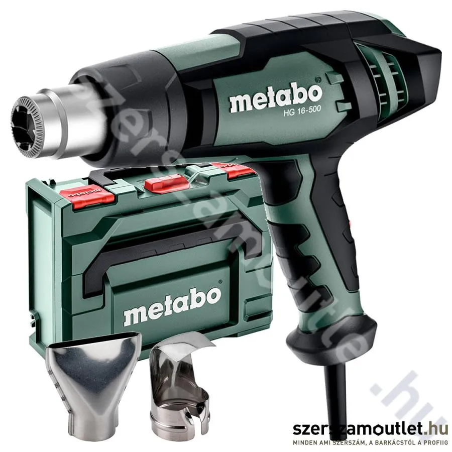 METABO HG 16-500 Hőlégfúvó (1600W/500°C) metaBOXban (601067500)