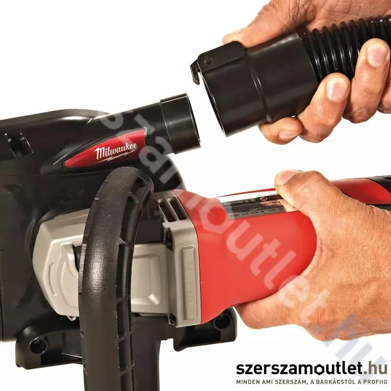 MILWAUKEE AGV 15-125 XC DEG SET Sarokcsiszoló porelvezető burkolattal, kofferben (1550W/125mm)