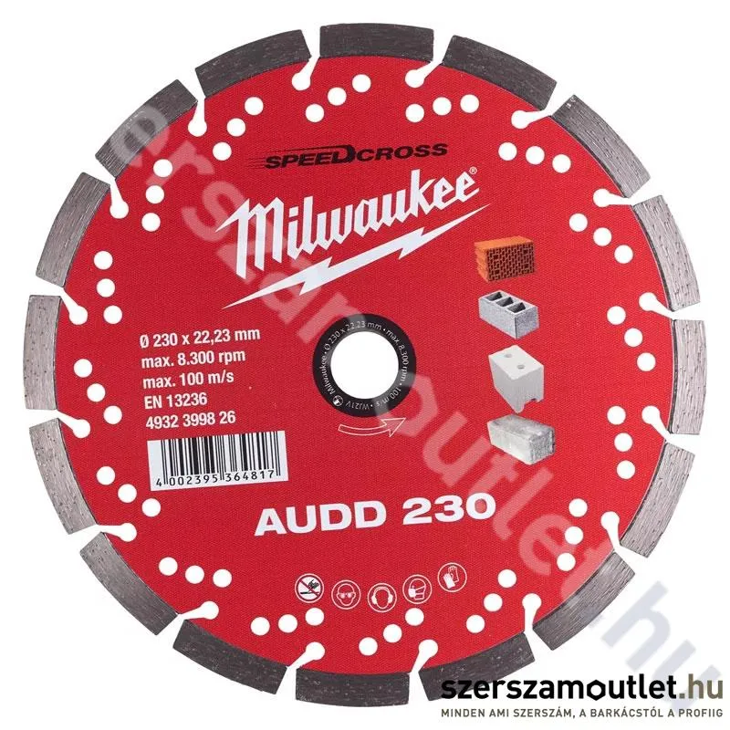 MILWAUKEE AUDD 230 Gyémánt vágótárcsa 230mm (4932399826)