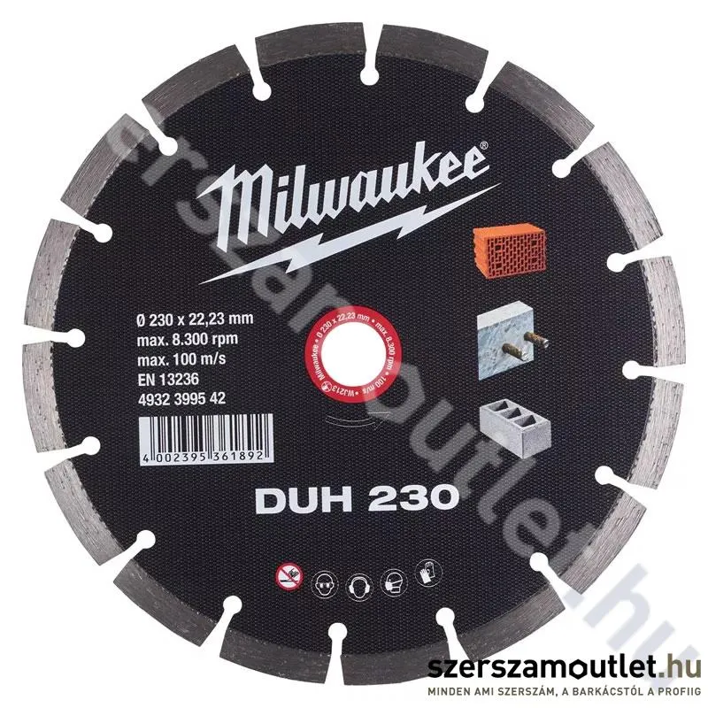 MILWAUKEE DUH230 Gyémánt vágótárcsa 230mm (4932399542)