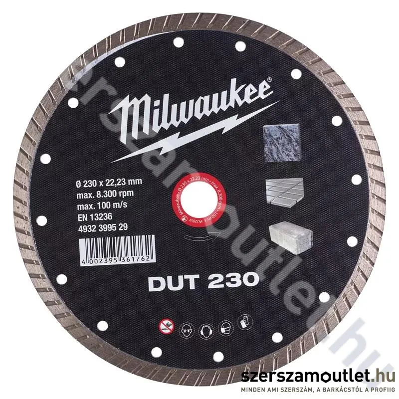 MILWAUKEE DUT 230 Gyémánt vágótárcsa 230mm (4932399529)