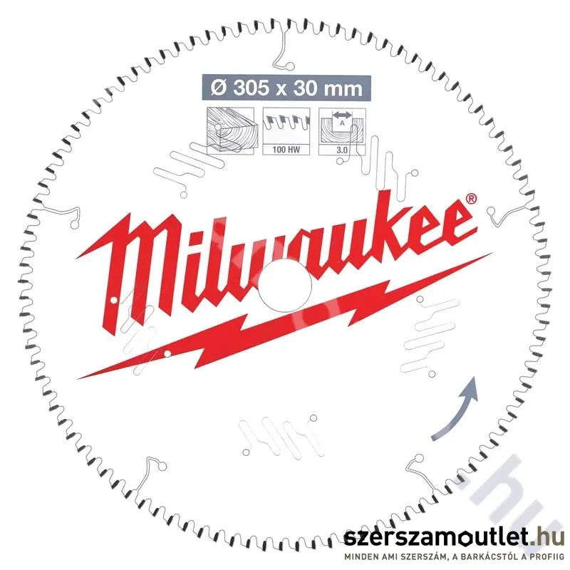 MILWAUKEE Körfűrészlap gérvákókhoz (fához) 305x30mm/100 ATB (4932471322)