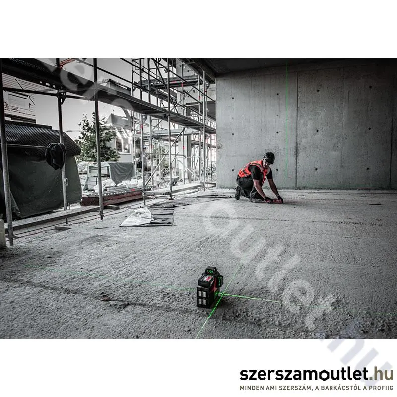 MILWAUKEE M12 3PL-0C Akkus 360° 3 síkú vonallézer ZÖLD, kofferben (12V) (Akku és töltő nélkül!)