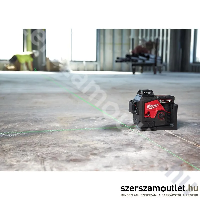 MILWAUKEE M12 3PL-0C Akkus 360° 3 síkú vonallézer ZÖLD, kofferben (12V) (Akku és töltő nélkül!)