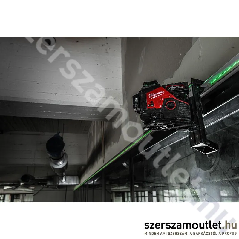 MILWAUKEE M12 3PL-0C Akkus 360° 3 síkú vonallézer ZÖLD, kofferben (12V) (Akku és töltő nélkül!)