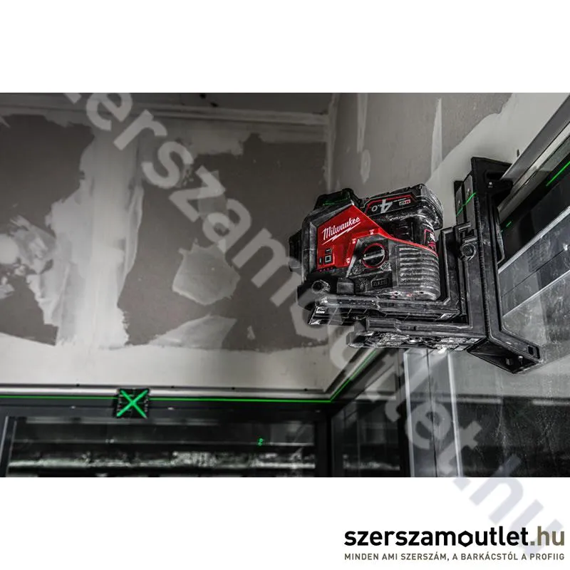MILWAUKEE M12 3PL-0C Akkus 360° 3 síkú vonallézer ZÖLD, kofferben (12V) (Akku és töltő nélkül!)