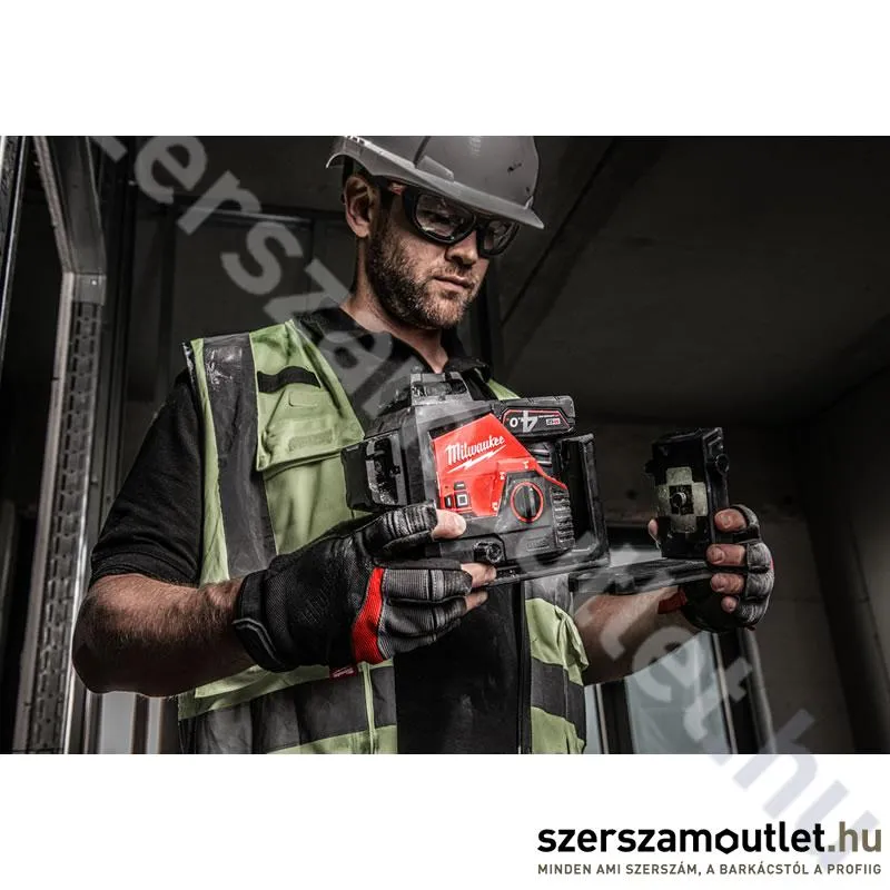 MILWAUKEE M12 3PL-0C Akkus 360° 3 síkú vonallézer ZÖLD, kofferben (12V) (Akku és töltő nélkül!)