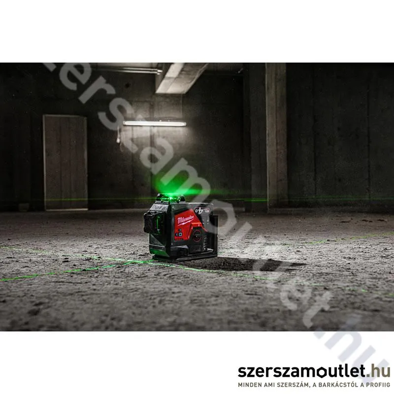 MILWAUKEE M12 3PL-401C Akkus 360° 3 síkú vonallézer ZÖLD, kofferben (1x4,0Ah/12V) (4933478102)
