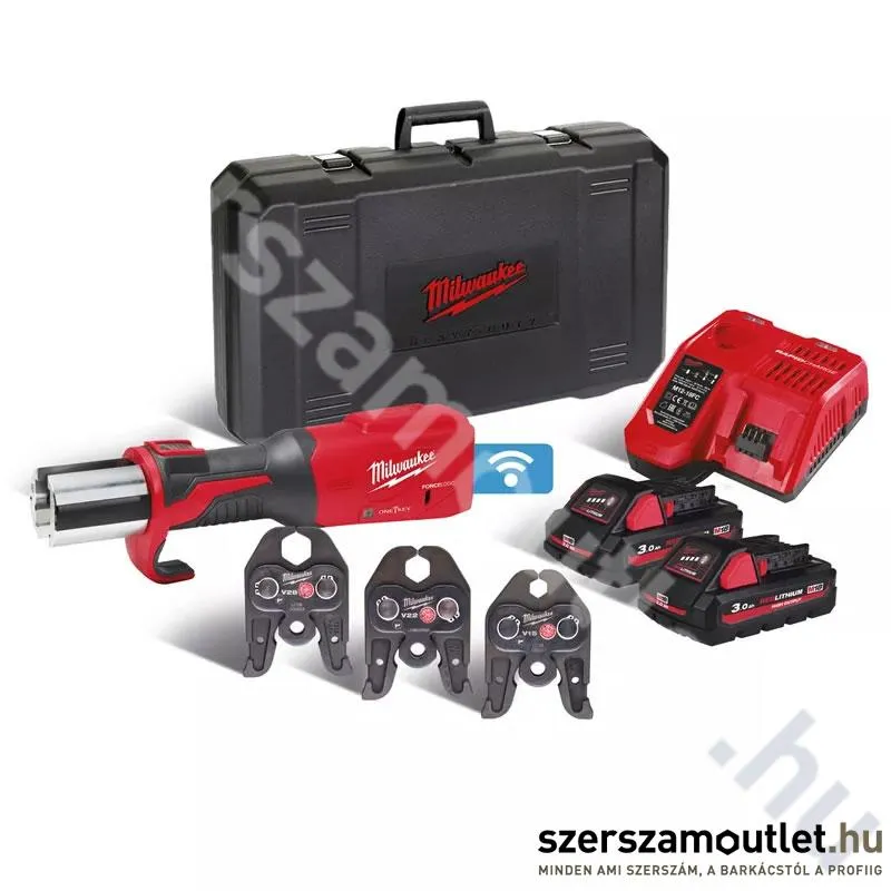 MILWAUKEE M18 ONEBLHPT-302C V-SET Akkus prés, szénkefementes, kofferben (V pofa) (2x3,0Ah/18V)