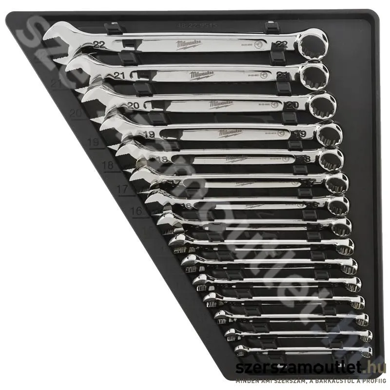 MILWAUKEE MAX BITE™ Csillag-villás kulcs készlet 15 részes (8-22mm) (4932464258)