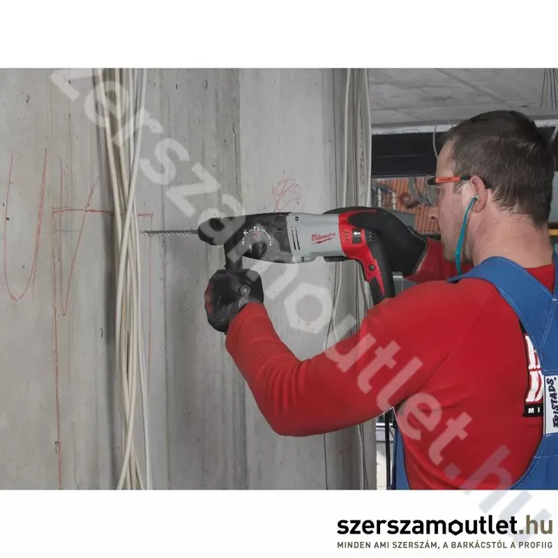 MILWAUKEE PH 28 X Fúró-vésőkalapács SDS-Plus, FIXTEC tokmánnyal, kofferben (820W/3,4J) (4933396392)