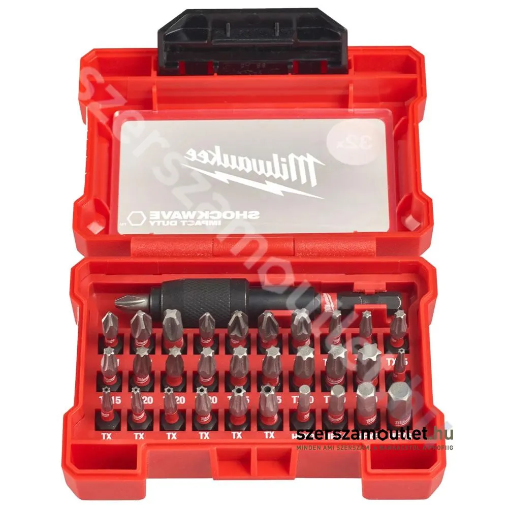 MILWAUKEE SHOCKWAVE Impact Duty 32 darabos TORX bit készlet (4932471586)