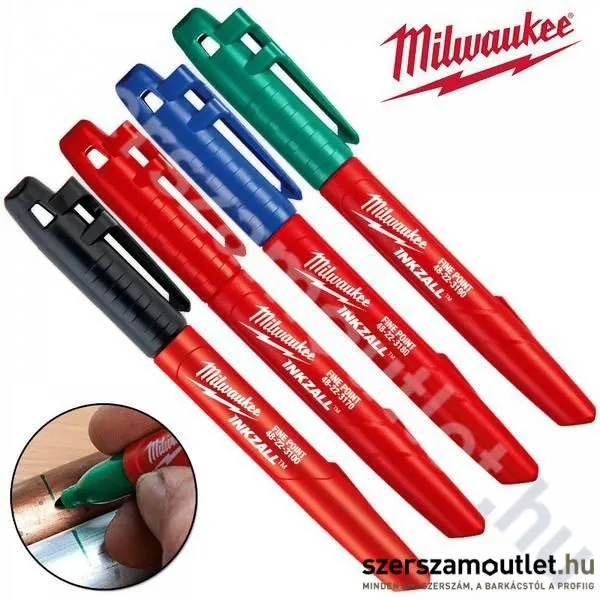 MILWAUKEE Színes jelölő filc készlet 4db-os (48223106)