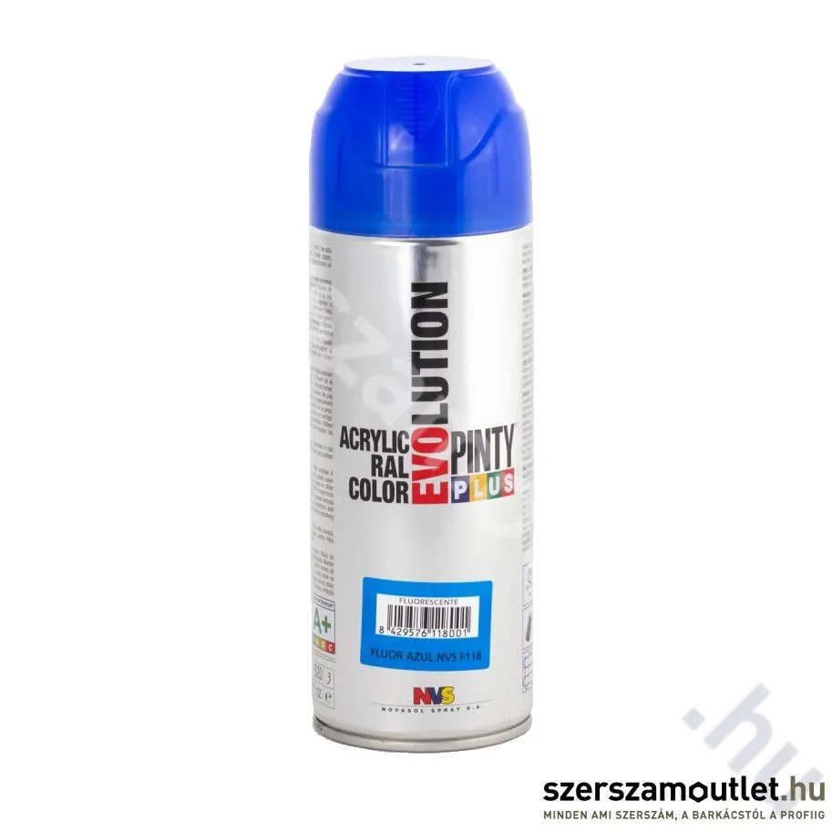 PINTY PLUS F118 EVO Akril spray 400ml, RAL 5009 (Azúrkék/Azure blue) (163)