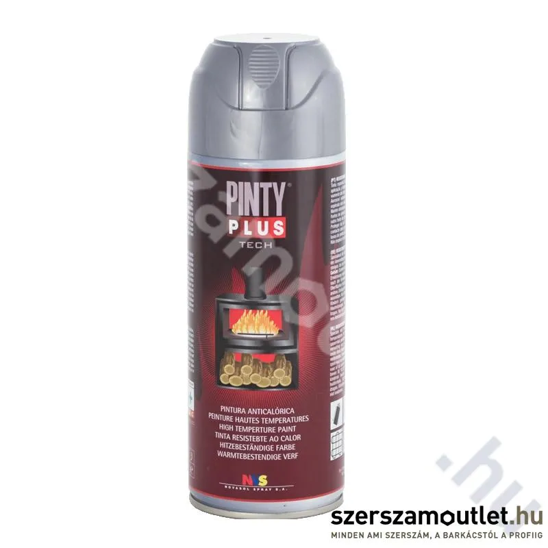 PINTY PLUS Tech Hőálló spray 400ml, RAL 7001 (Ezüstszürke/Silver grey) (201)