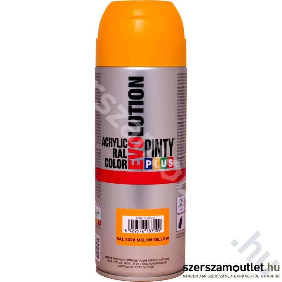 PINTY PLUS EVO Akril spray 400ml, RAL 1028 (Sárgadinnye/Melon yellow) (591)