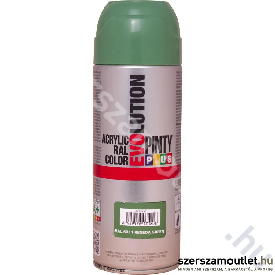 PINTY PLUS EVO Akril spray 400ml, RAL 6011 (Rezedazöld/Reseda green) (609)