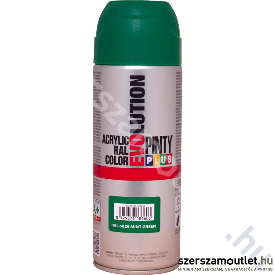 PINTY PLUS EVO Akril spray 400ml, RAL 6029 (Mentazöld/Mint green) (594)