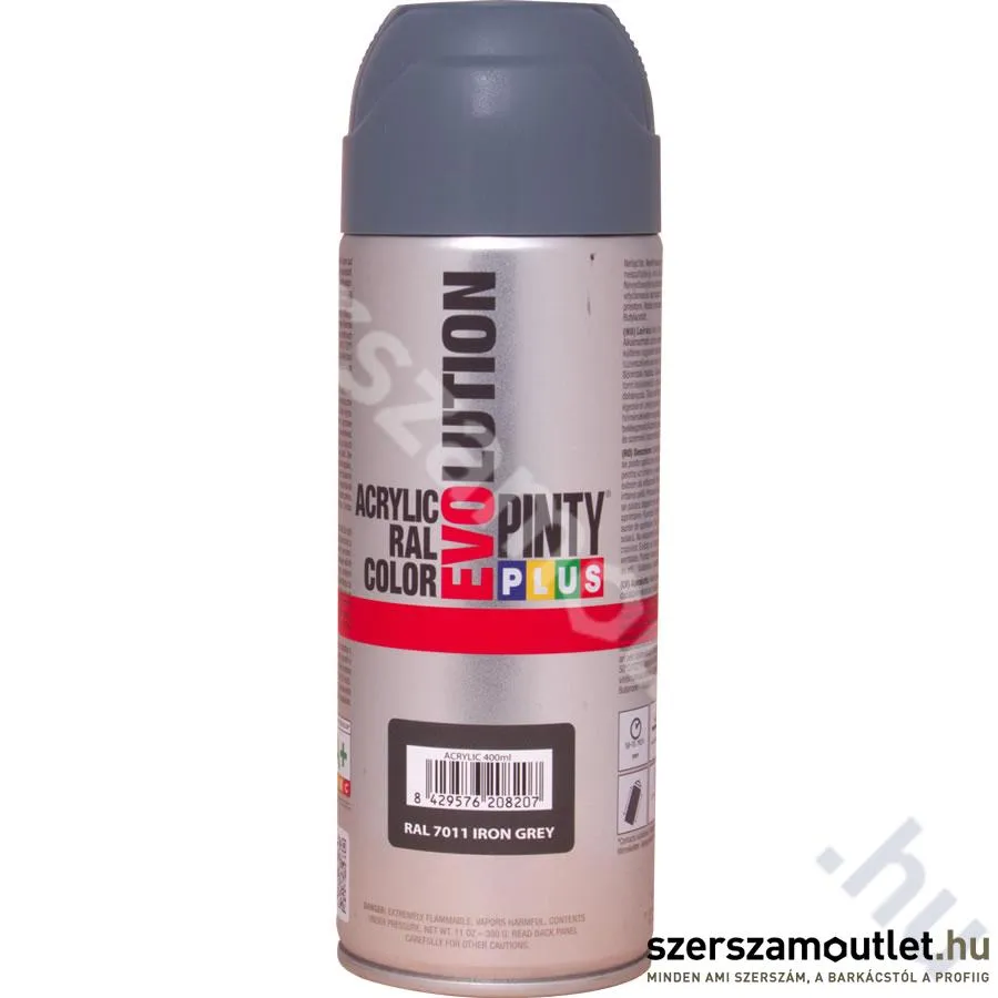 PINTY PLUS EVO Akril spray 400ml, RAL 7011 (Vasszürke/Iron grey) (631)