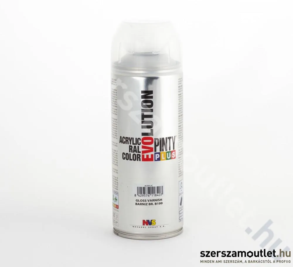 PINTY PLUS EVO Akril selyemfényű lakk 400ml, (Selyem/Satin) (167)