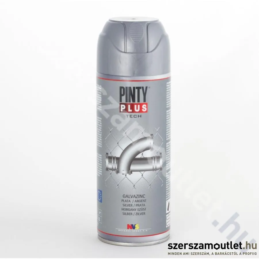 PINTY PLUS Tech Horgany spray 400ml, (Ezüst/Silver) (738)