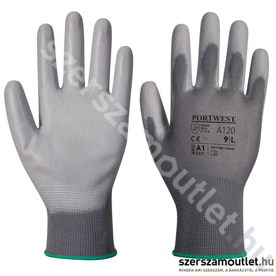 PORTWEST A120 PU tenyérmártott szerelőkesztyű [Szürke] (A120GRR)