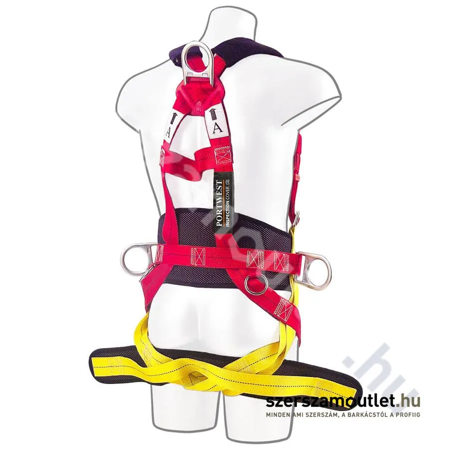 PORTWEST FP18 PW COMFORT PLUS Teljes testheveder | 3 pontos [Piros/Fekete] (FP18RER)