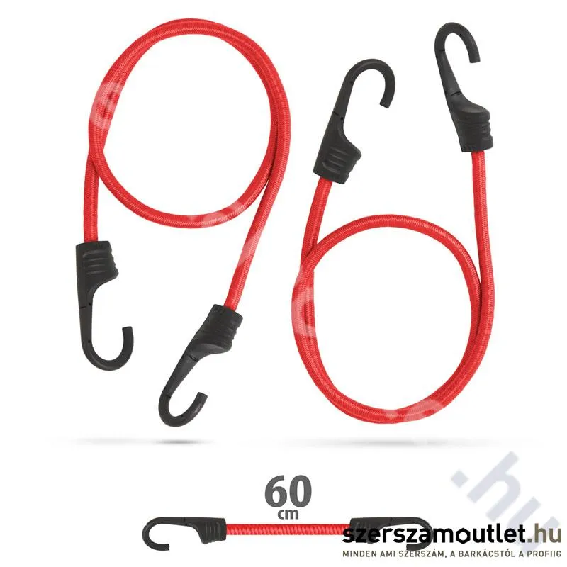Professzionális gumipók, piros 60cm/8mm (2db) (55761B)
