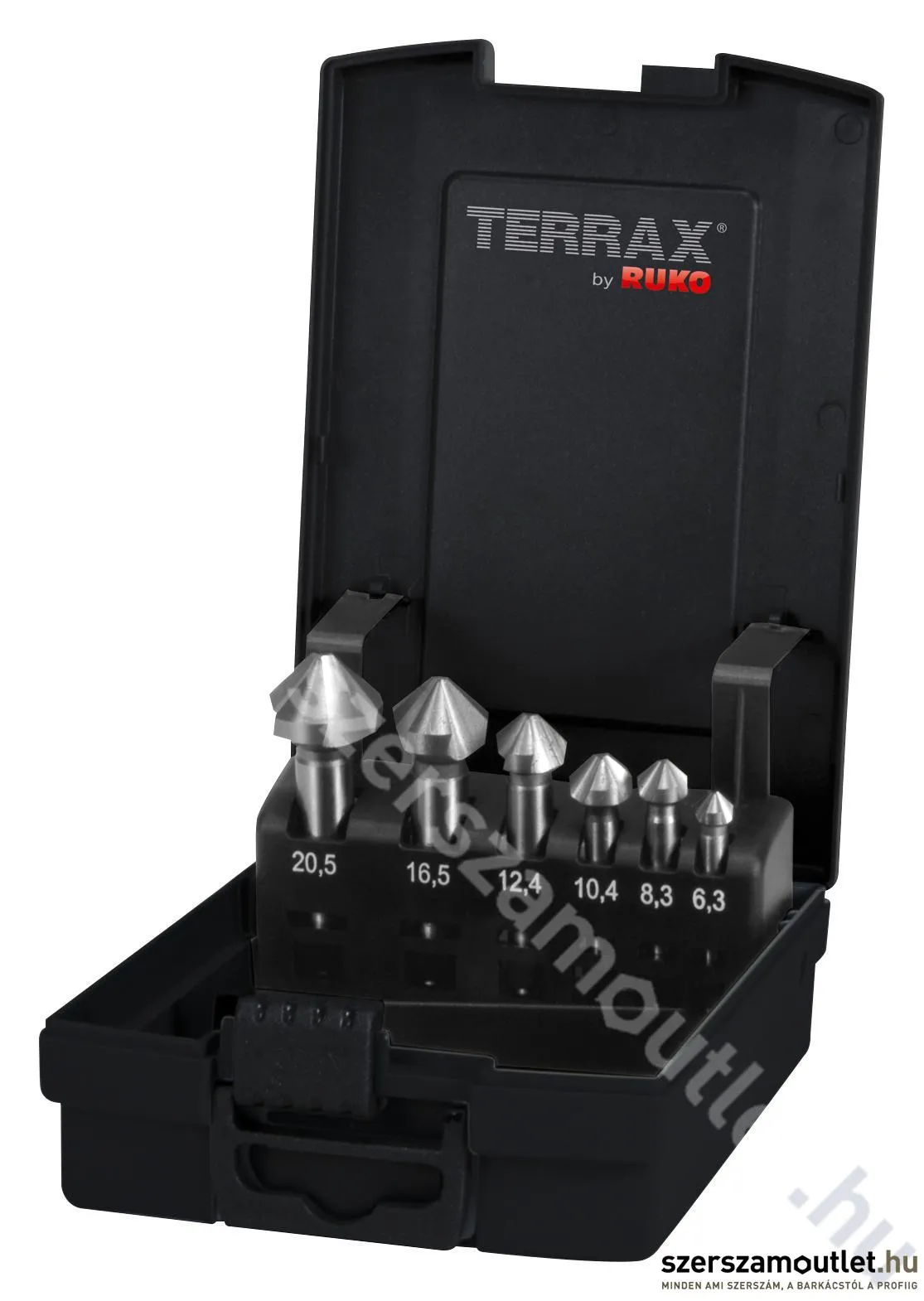 RUKO Terrax Kúp-és sorjázó süllyesztő készlet HSS DIN 335 C alak 90° (A102152RO)