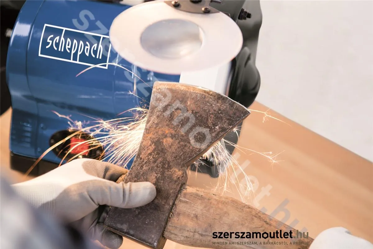 SCHEPPACH BG 200 AL Kettős köszörű fehér korongal (550W/200mm) (4903106901)