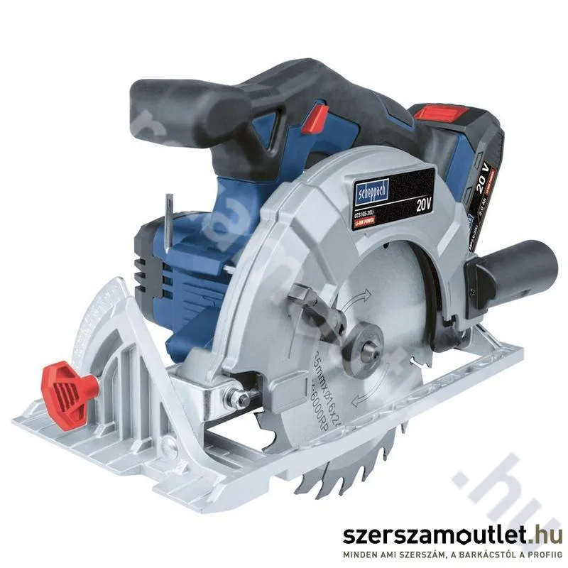 SCHEPPACH CCS165-20LI Akkus körfűrész (20V/165mm) (Akku és töltő nélkül!)