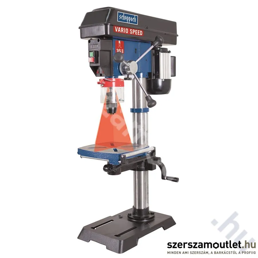 SCHEPPACH DP 18 VARIO Oszlopos fúró lézeres központosítással 550W (5906807901)