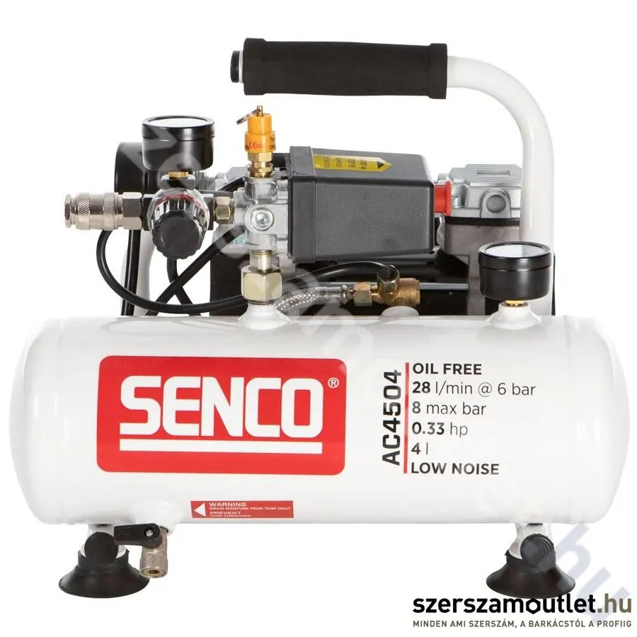 SENCO AC4504 Alacsony zajszintű, olajmentes kompresszor (240W/4L) (AFN0024)