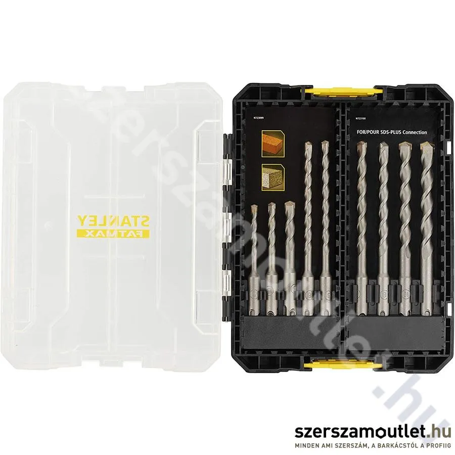 STANLEY SDS-Plus Kőzetfúrószár készlet 9db-os (STA88562-XJ)