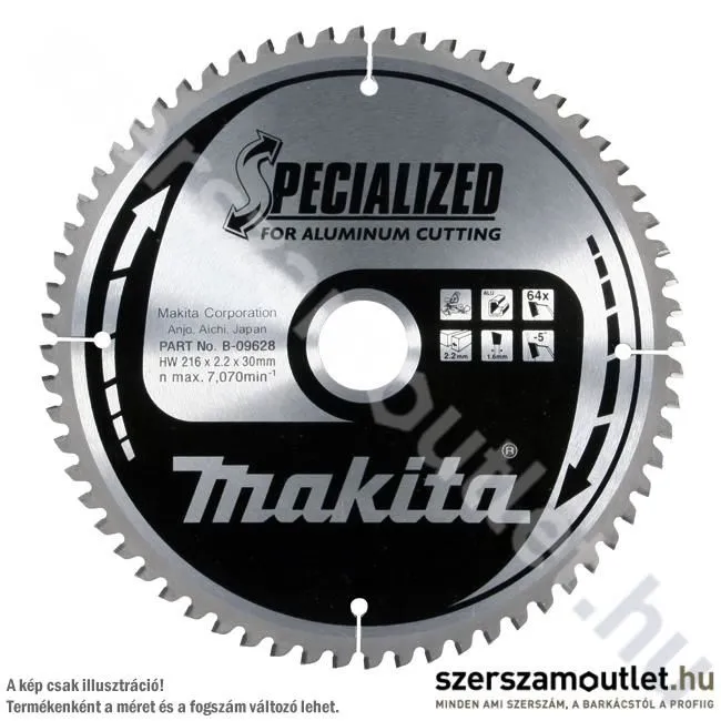 MAKITA SPECIALIZED Körfűrésztárcsa gérvágóhoz (alu) 260x30 mm Z80 (B-09656)