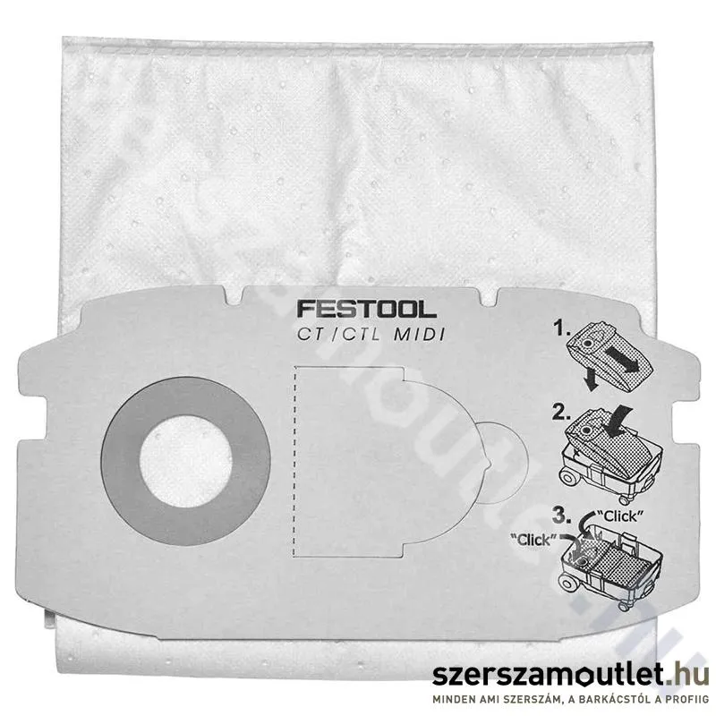 FESTOOL SC FIS-CT MIDI/5 porzsák/szűrőzsák SELFCLEAN (5db) (498411)